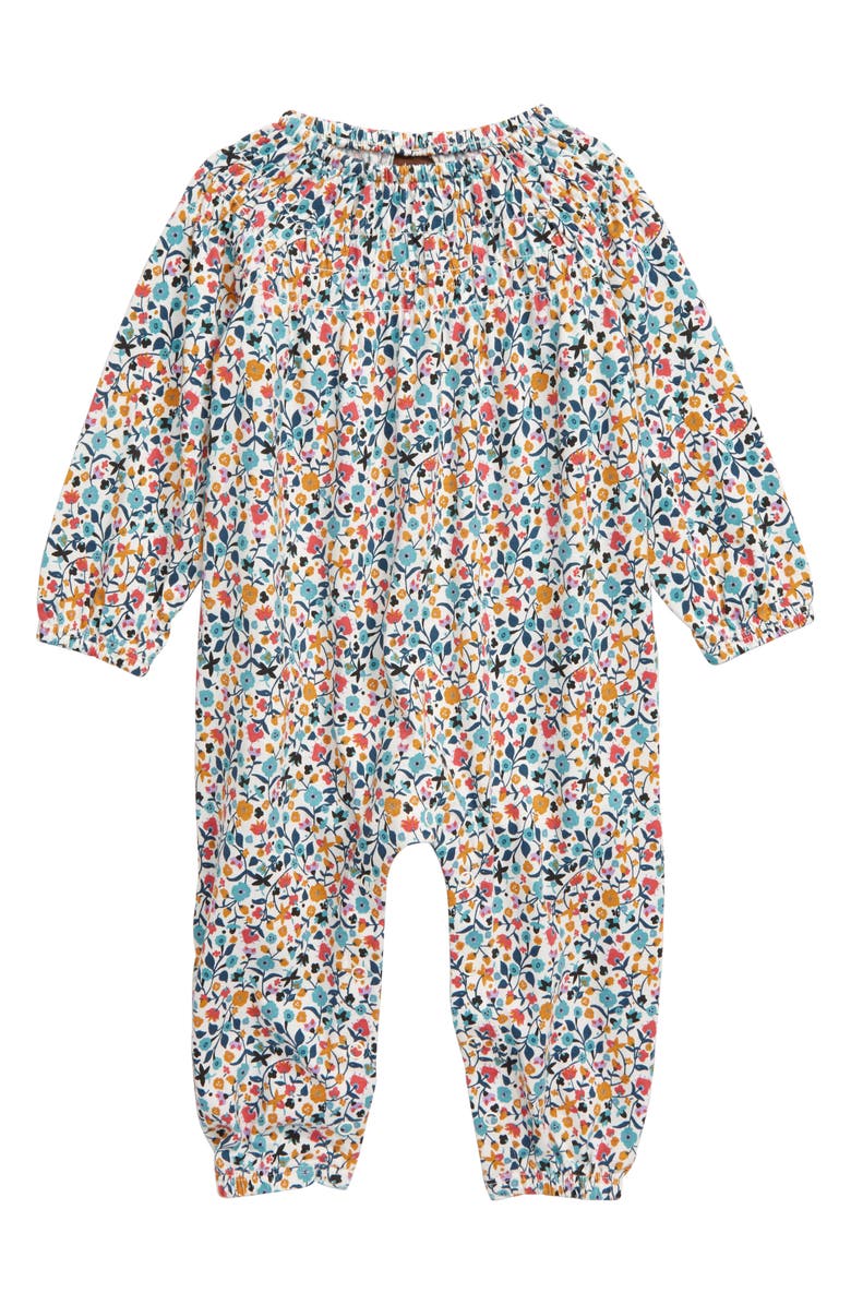 Tea Collection Smocked Romper, Main, color,
