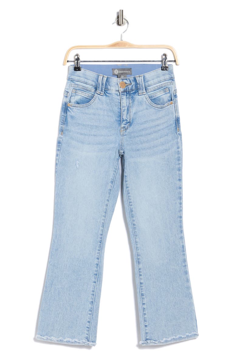 Scallop Hem Crop Flare Jeans, Main, color, LIGHT BLUE VINTAGE
