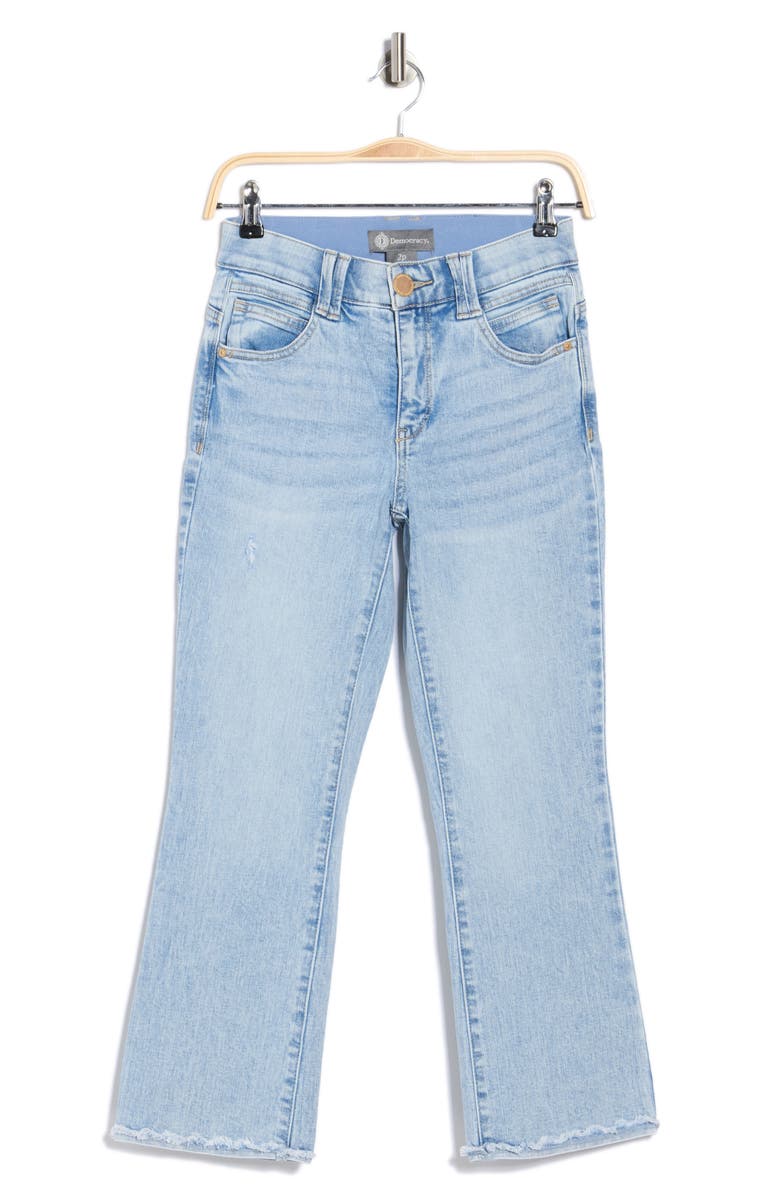 Democracy Scallop Hem Crop Flare Jeans, Main, color, Light Blue Vintage