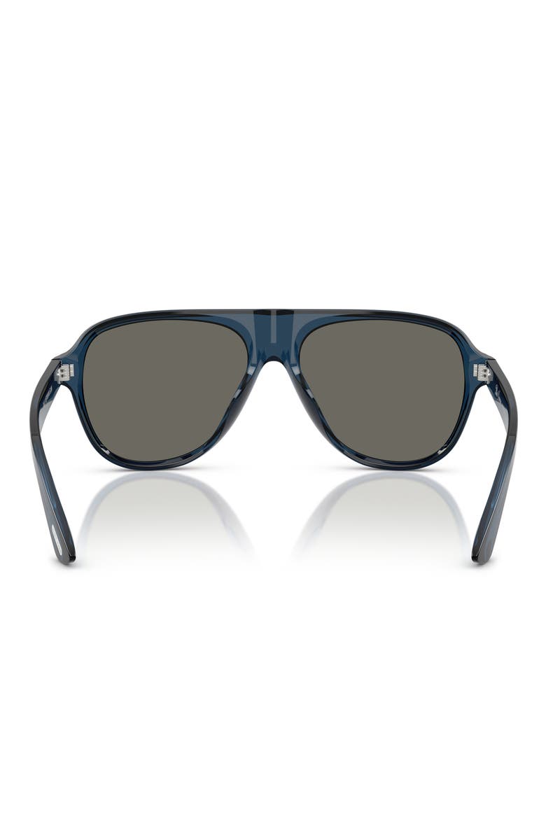 Paul Newman 57mm Pilot Sunglasses, Alternate, color, NEWMAN BLUE / CARBON GREY