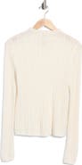 Elie Tahari Pointelle Funnel Neck Sweater