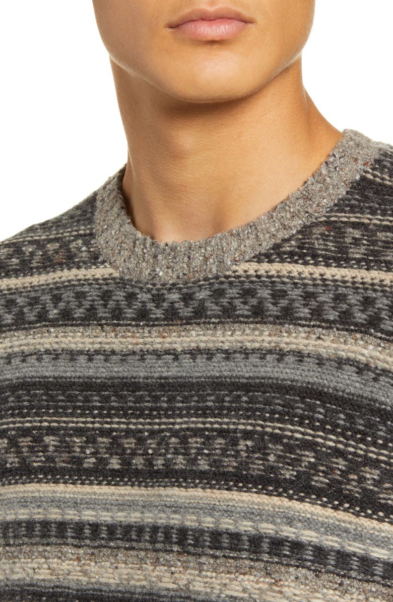 Vince Fair Isle Crewneck Wool Blend Sweater, Alternate, color, 