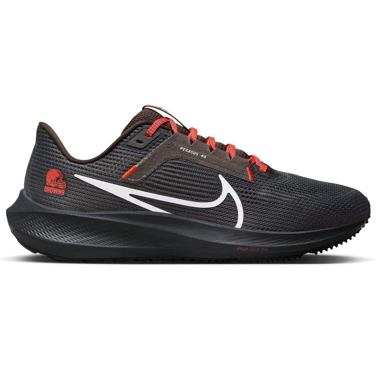 Unisex Nike  Anthracite Cleveland Browns Zoom Pegasus 40 Running Shoe, Main, color, Anthracite