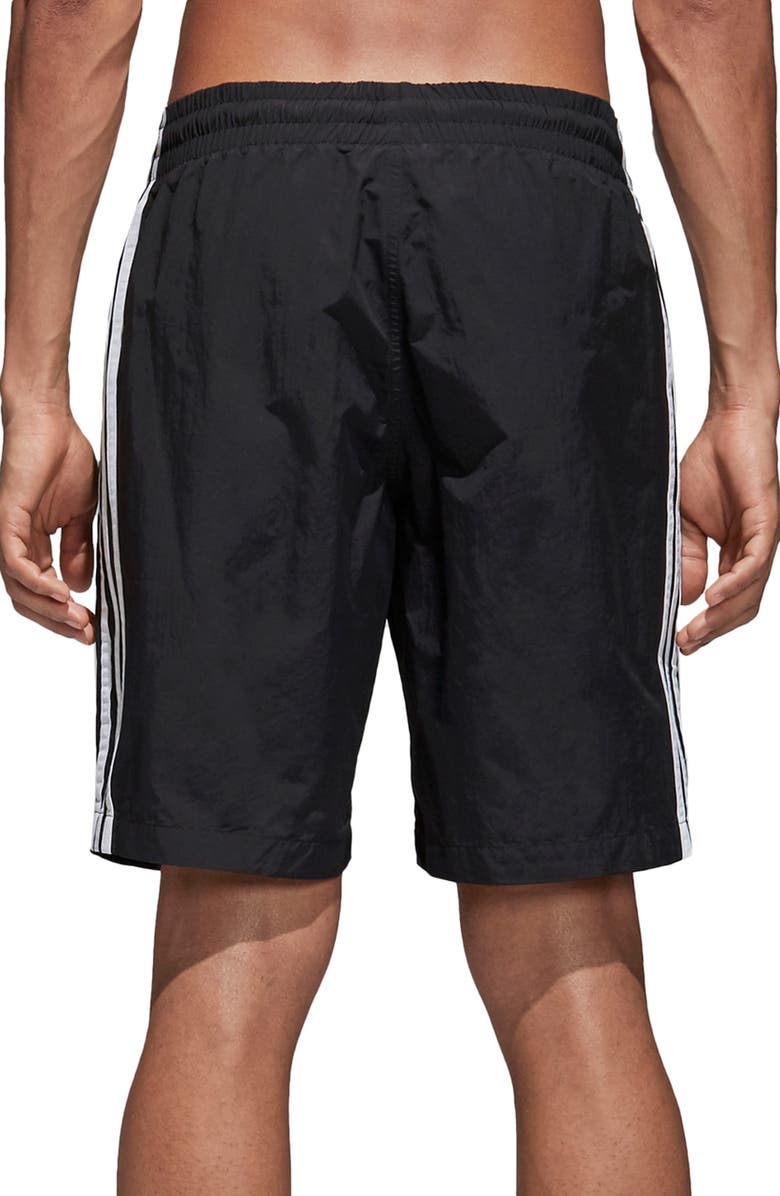 adidas Originals 3-Stripes Swim Trunks, Alternate, color,