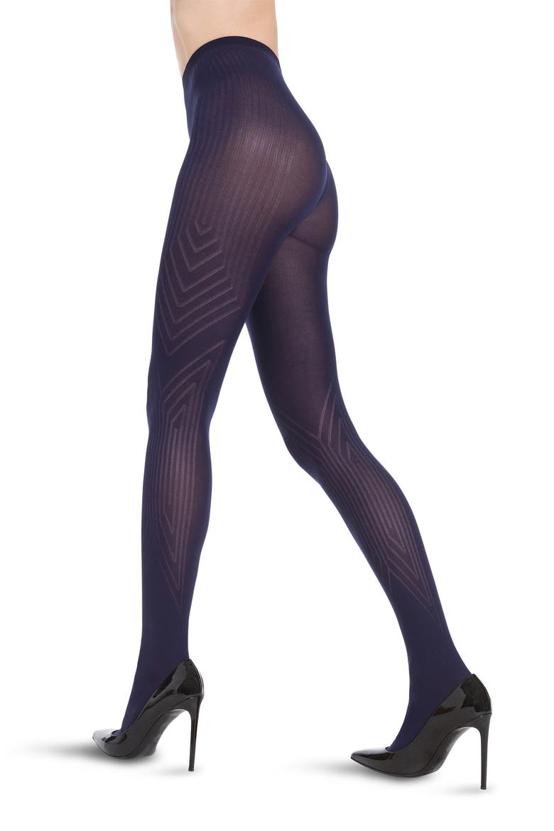 Bodyline Geometric Tights, Alternate, color, NAVY