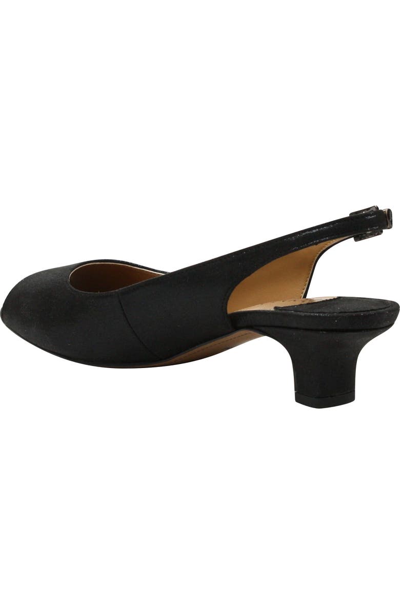 J. Reneé Jenvey Slingback Sandal, Alternate, color, Black Satin