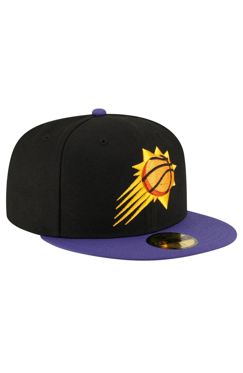 New Era Men's New Era Black/Purple Phoenix Suns 2-Tone 59FIFTY Fitted Hat, Alternate, color, Black