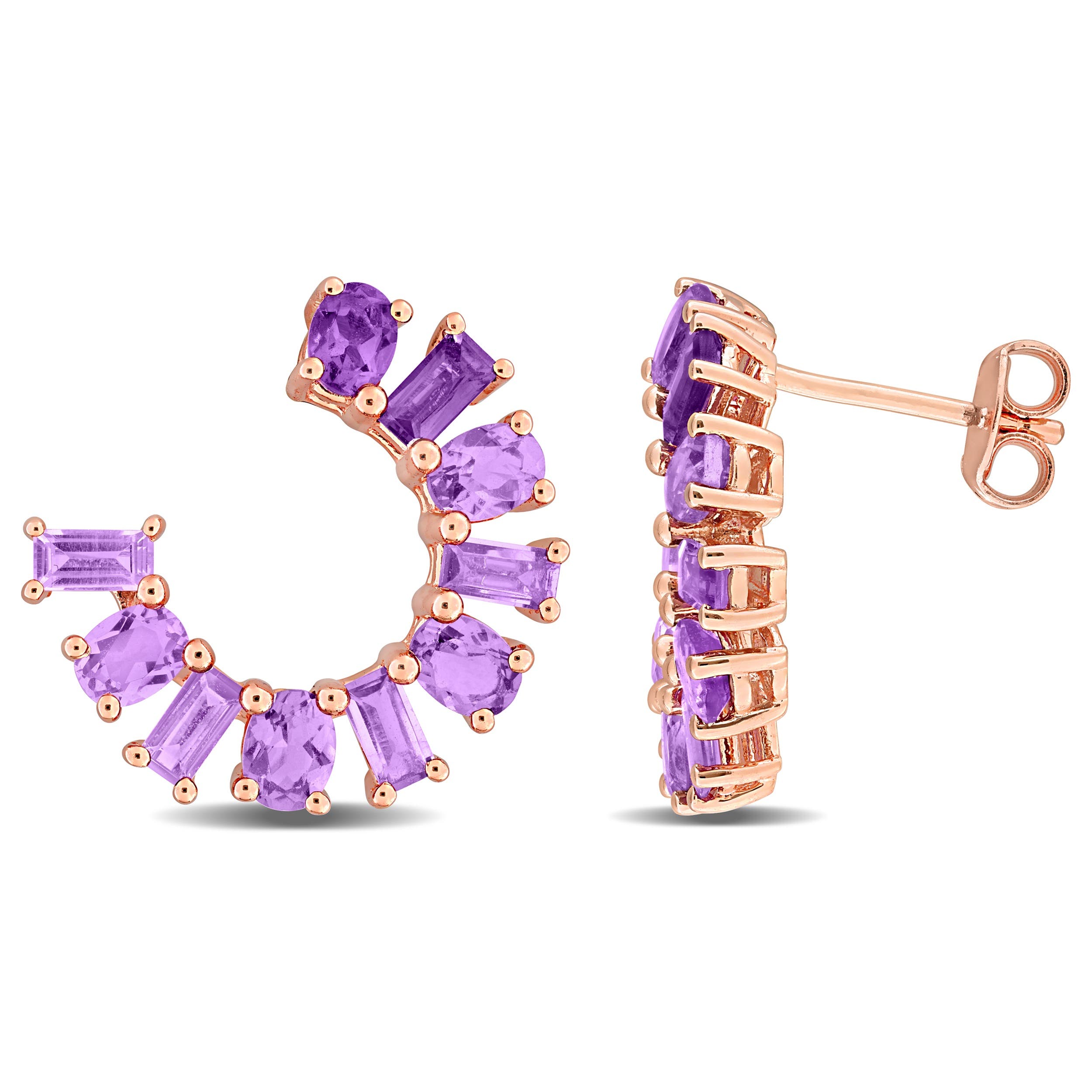 Amethyst/Rose-Plated Silver