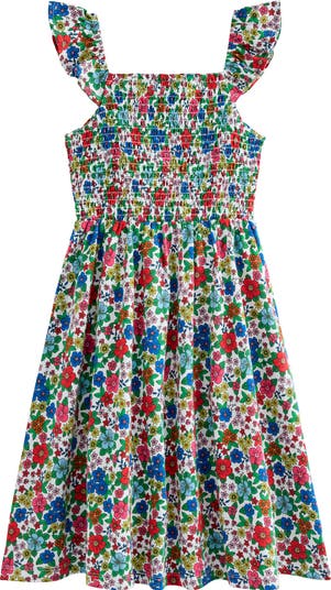 Kids' Willa Floral Ruffle Accent Cotton Dress