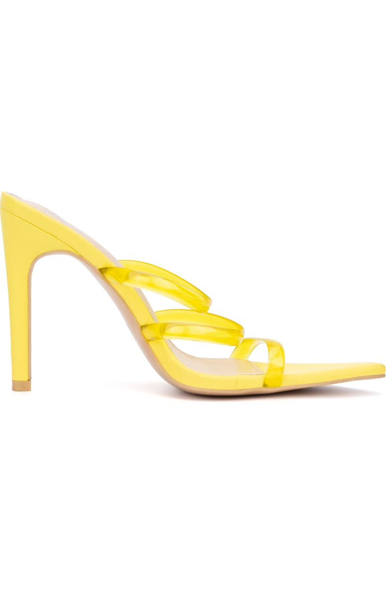 NEW YORK AND COMPANY Biana Clear Strappy Heeled Sandal, Alternate, color, Yellow