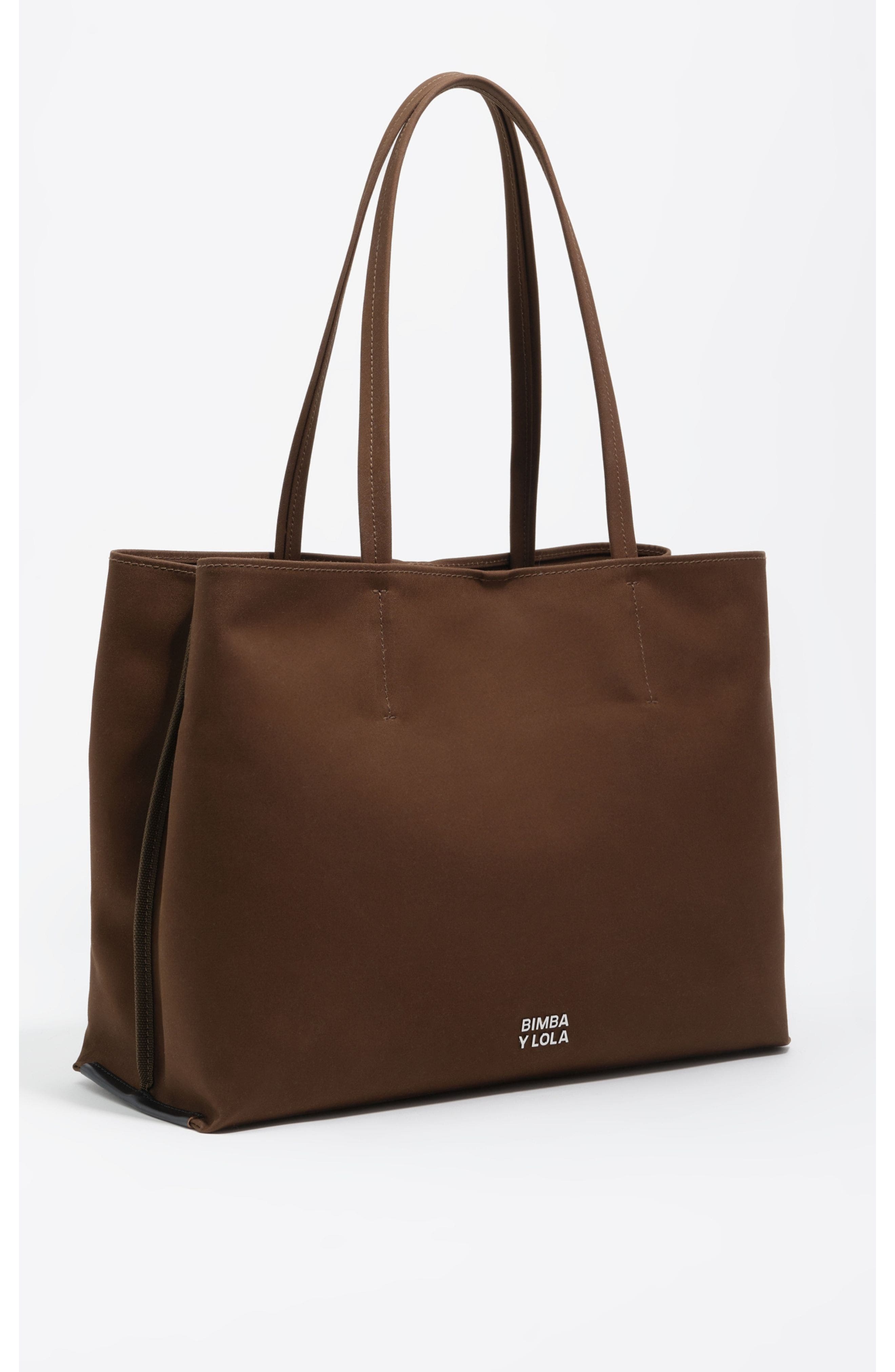 Checked Nylon Chihuahua Shopper Bag, Main, color, DARK KHAKI