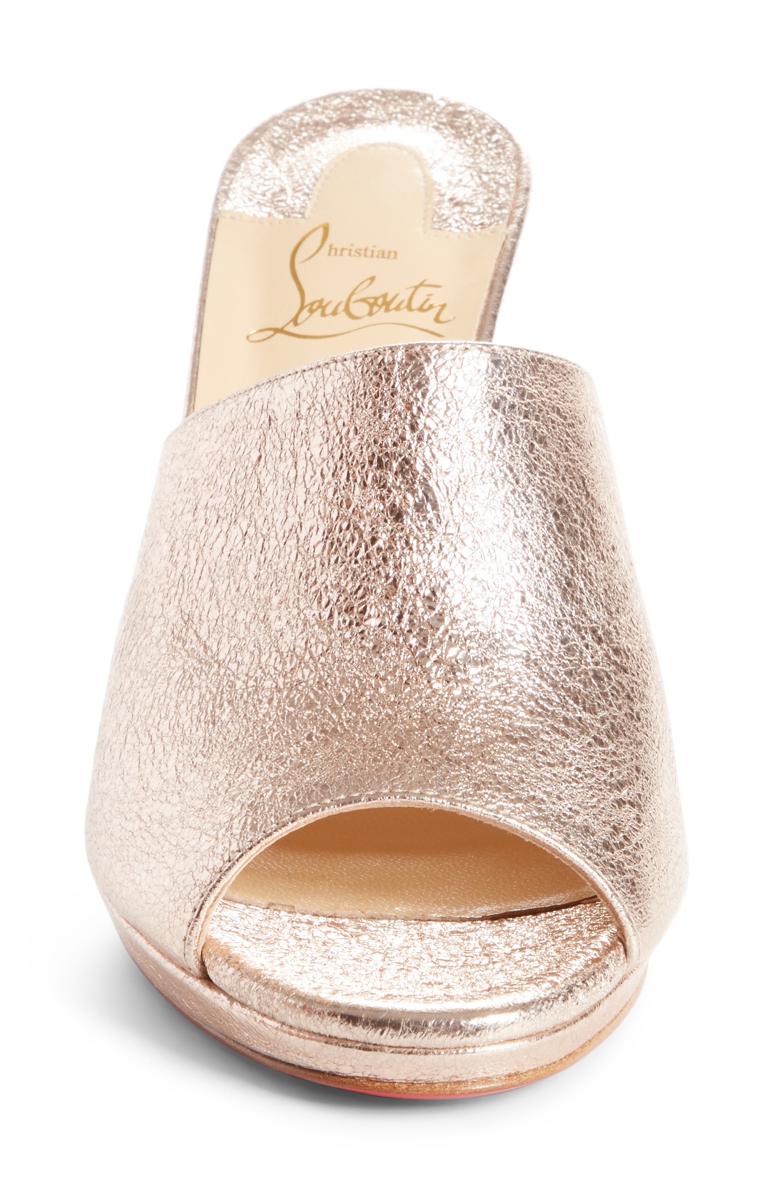Christian Louboutin Metallic Pigalle Mule, Alternate, color, 