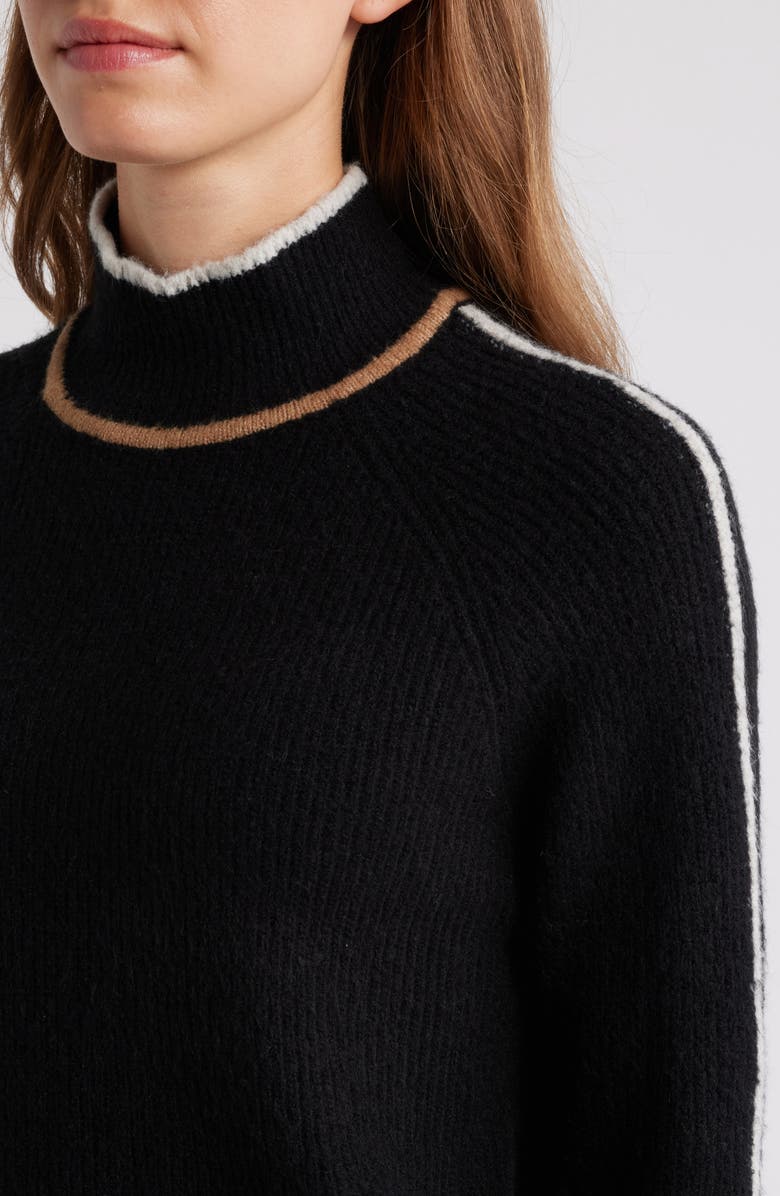 Hatley Contrast Trim Mock Neck Sweater, Alternate, color, 