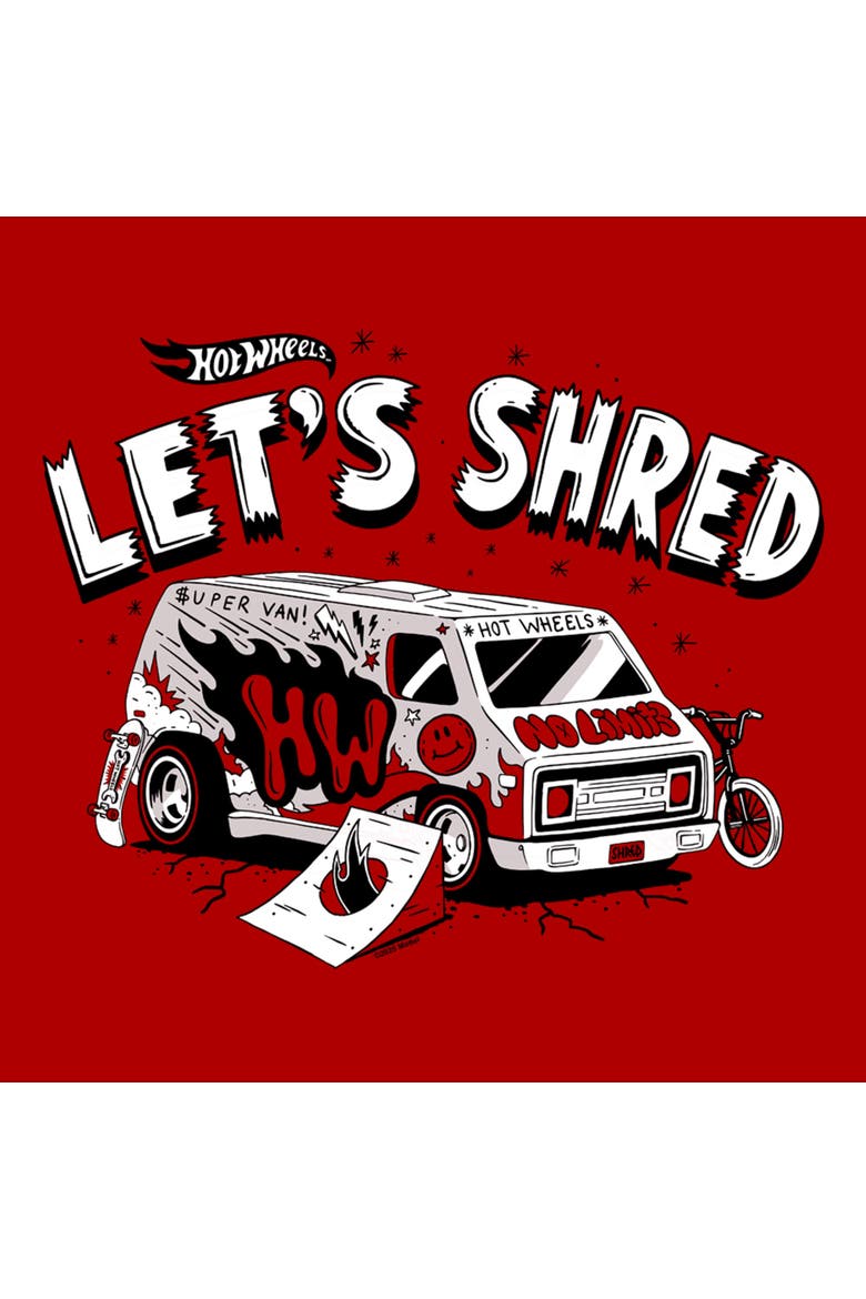 Men's Let's Shred Cartoon T-Shirt, Alternate, color, Red