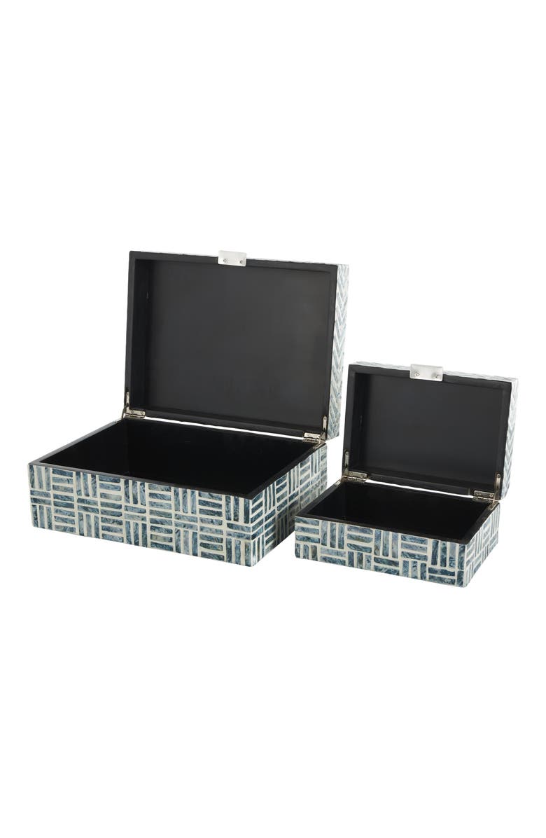 UMA Contemporary Set of 2 Decorative Mother of Pearl Boxes, Alternate, color, 