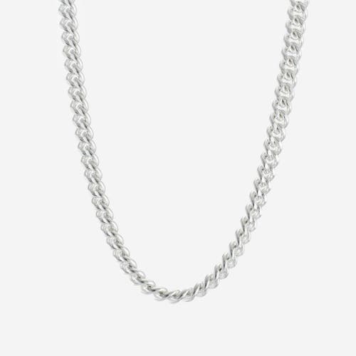 7879 Baby Filed Curb Chain Necklace In Gray