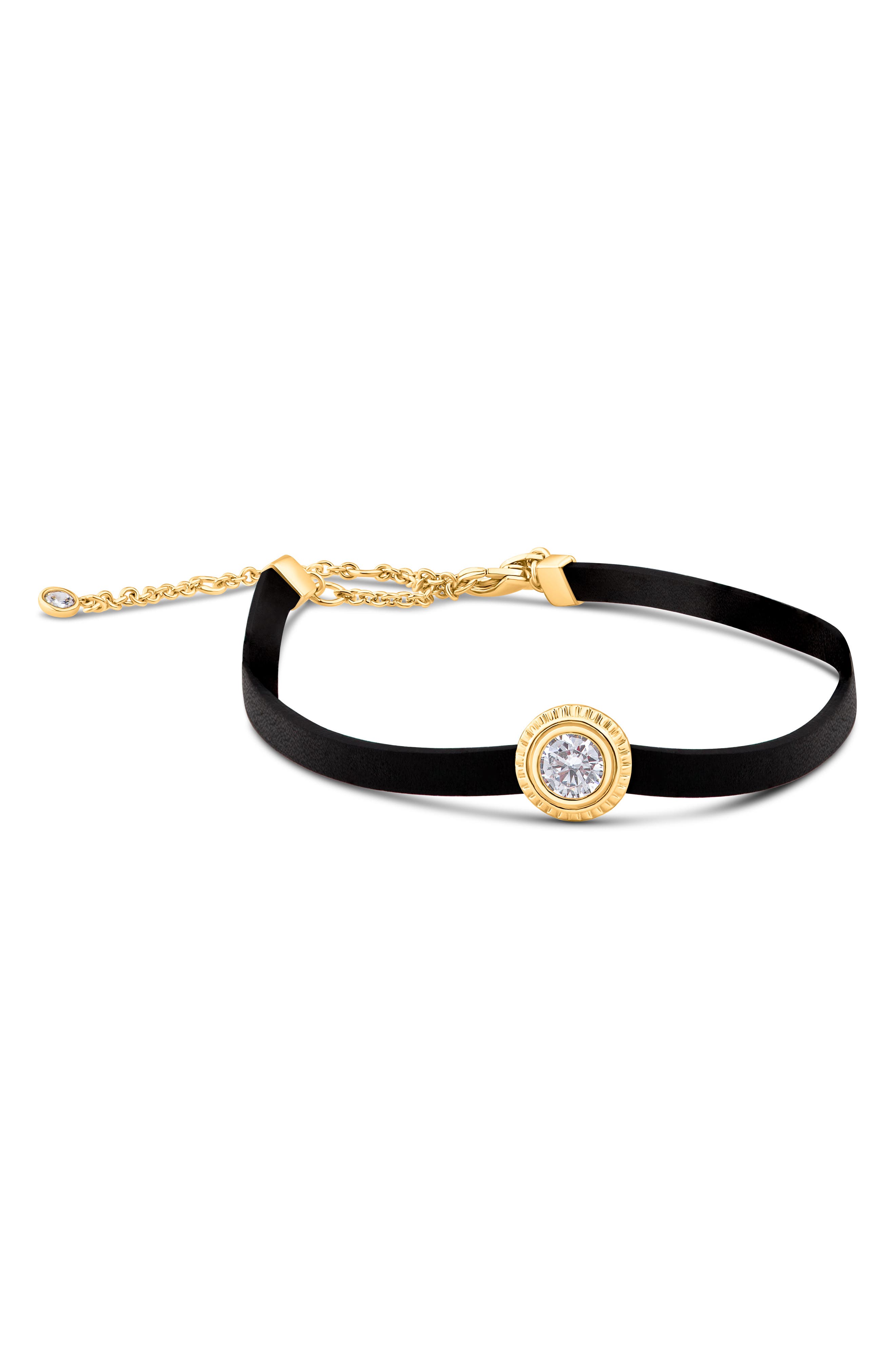 CZ by Kenneth Jay Lane Cubic Zirconia Wheel Choker Necklace (Women ...