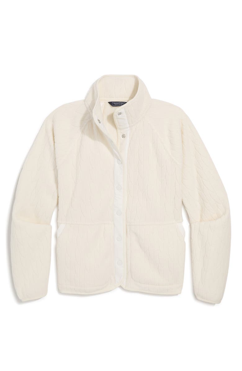 vineyard vines Cable Fleece Jacket, Main, color, 