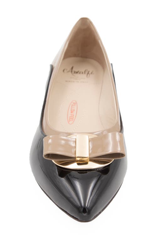 Amalfi By Rangoni Ariete Pointed Toe Pump In Black Glove Taupe Glove