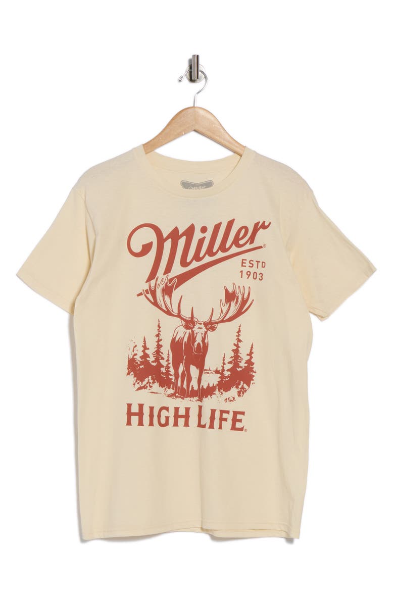 The Forecast Agency Miller High Life Graphic T-Shirt, Alternate, color, Natural