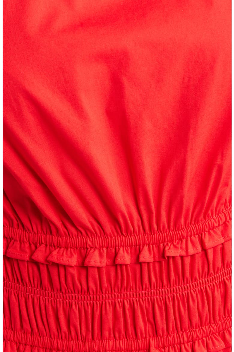 Smocked Waist Sleeveless Midi Dress, Alternate, color, BEGONIA RED