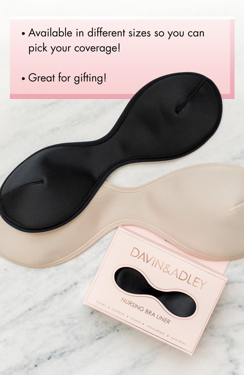 Davin & Adley Paisley Nursing Bra Liner, One piece reusable nursing pad, Alternate, color, Black
