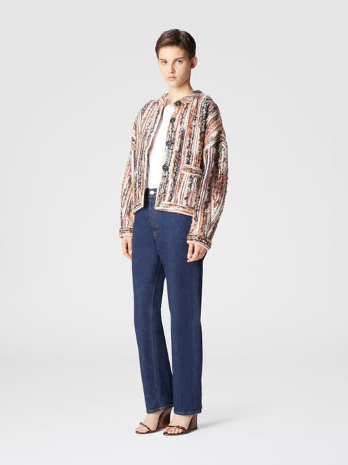 MISSONI MISSONI STRIPED WOOL, MOHAIR AND ALPACA BLEND JACKET