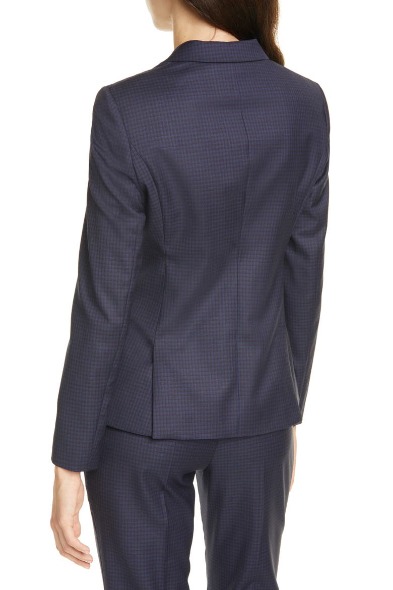 Jatinda Shadow Check Virgin Wool Jacket, Alternate, color, MIDNIGHT FANTASY