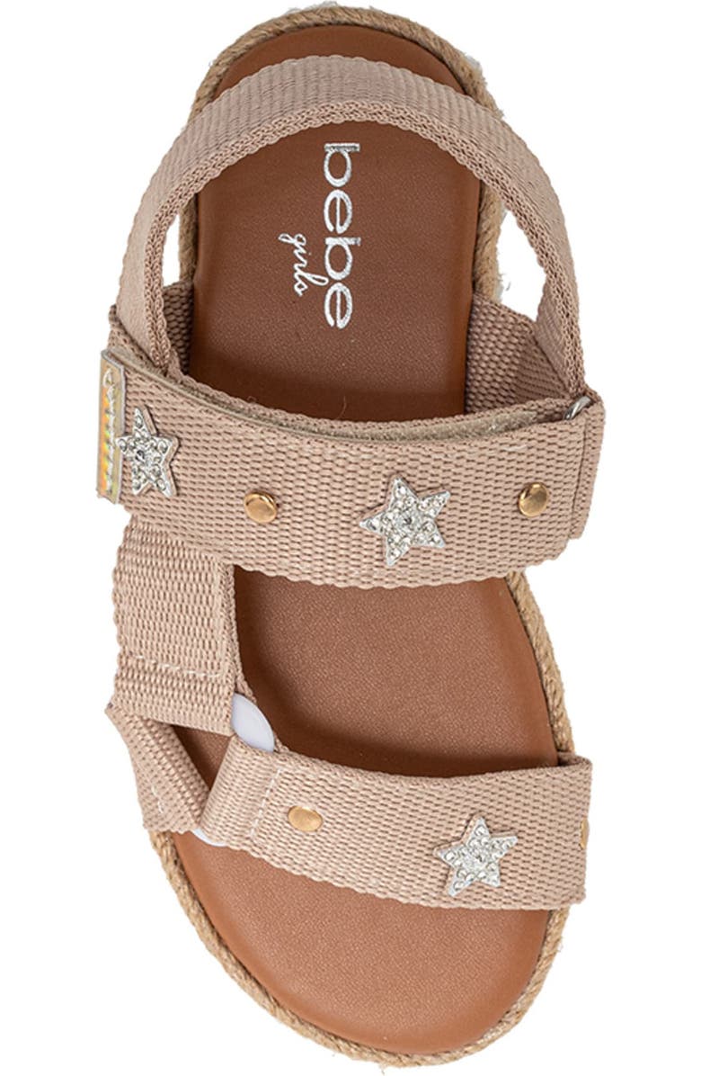 bebe Kids' Pearla Sandal, Alternate, color, Tan