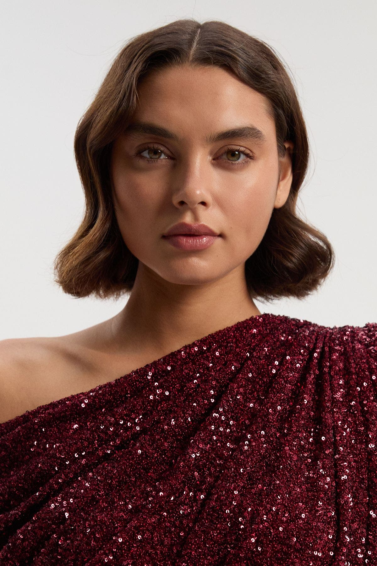 One Shoulder Sequin Mini Dress - image 2
