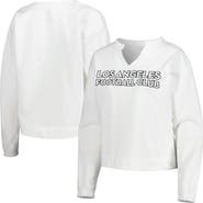 CONCEPTS SPORT Women's Concepts Sport  White LAFC Sunray Notch Neck Long Sleeve T-Shirt