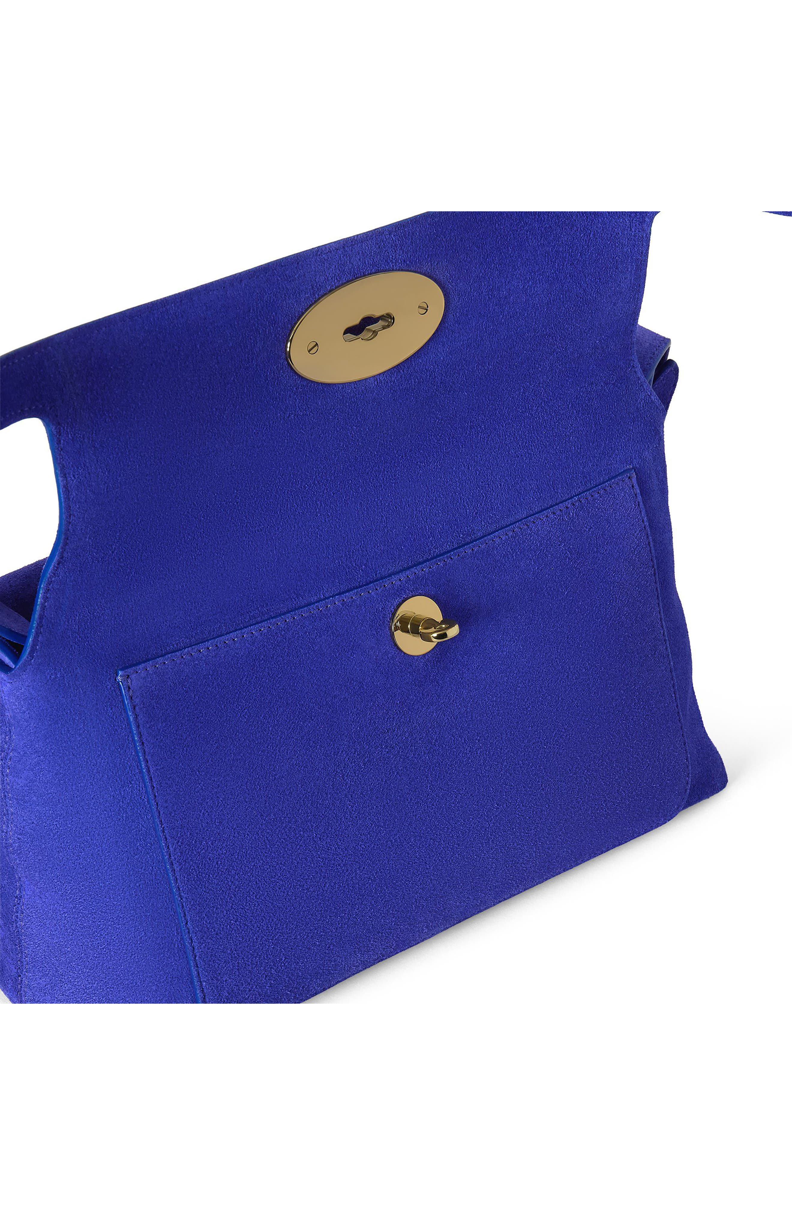 Small Stevie Suede Top Handle Bag, Alternate, color, ROYAL AMETHYST