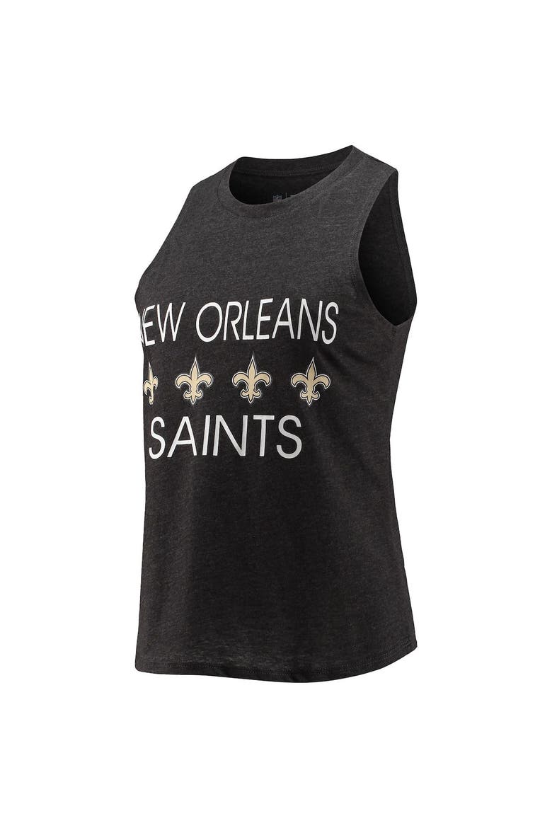 Women's Concepts Sport Black New Orleans Saints Muscle Tank Top & Pants Sleep Set, Alternate, color, Black