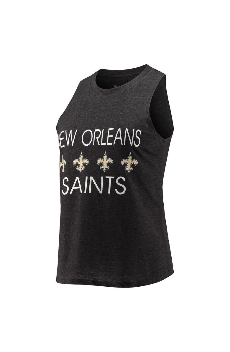 CONCEPTS SPORT Women's Concepts Sport Black New Orleans Saints Muscle Tank Top & Pants Sleep Set, Alternate, color, 