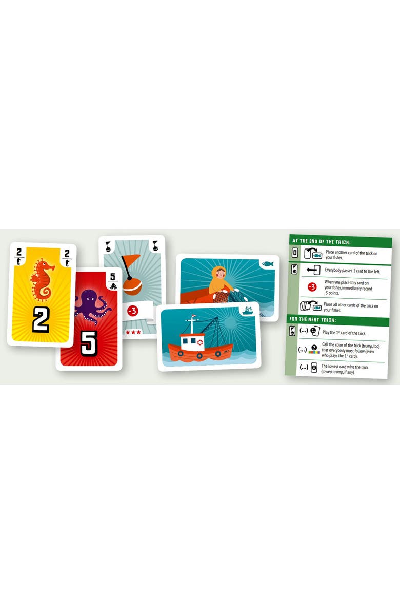 Rio Grande Games Fishing Trick Taking Card Game, Ocean Theme, Ages 14+, Alternate, color, 