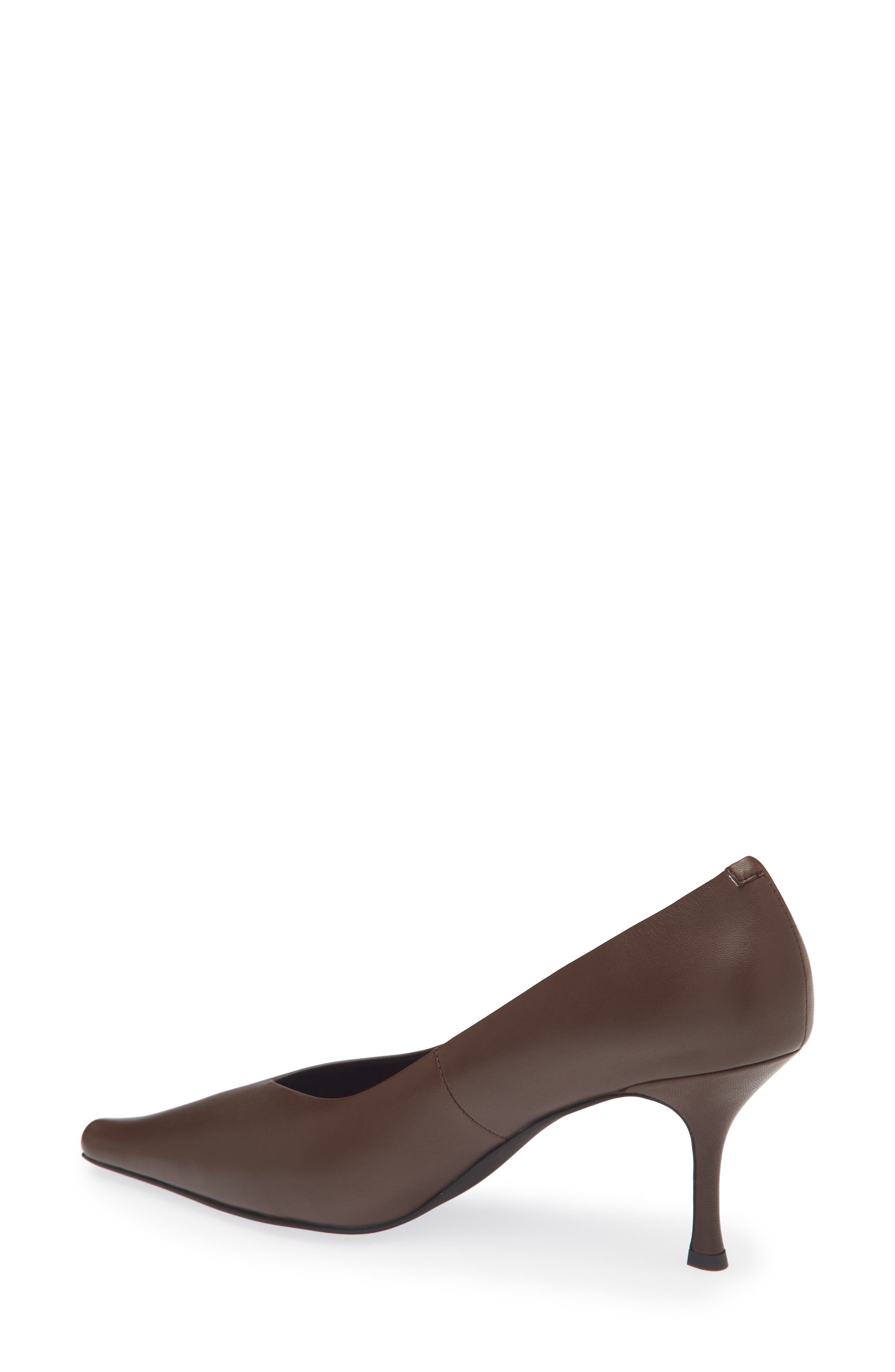 Campaign Leather Pointed Toe Pump, Alternate, color, ESPRESSO