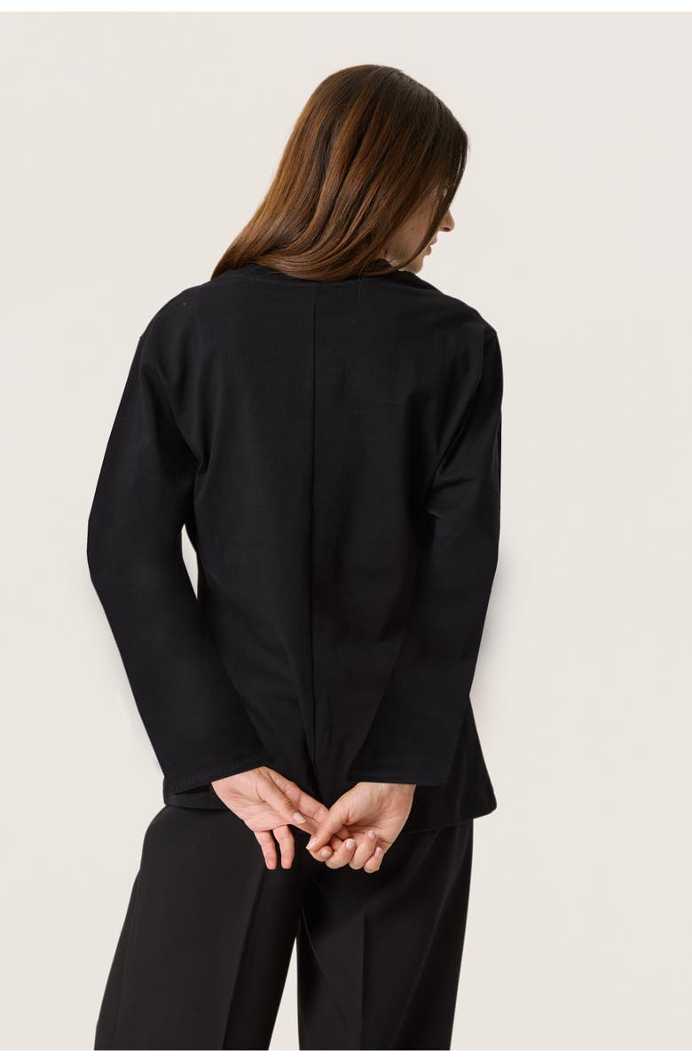 Soaked in Luxury Coreen Long Sleeve A-line Fit T-Shirt, Alternate, color, Black