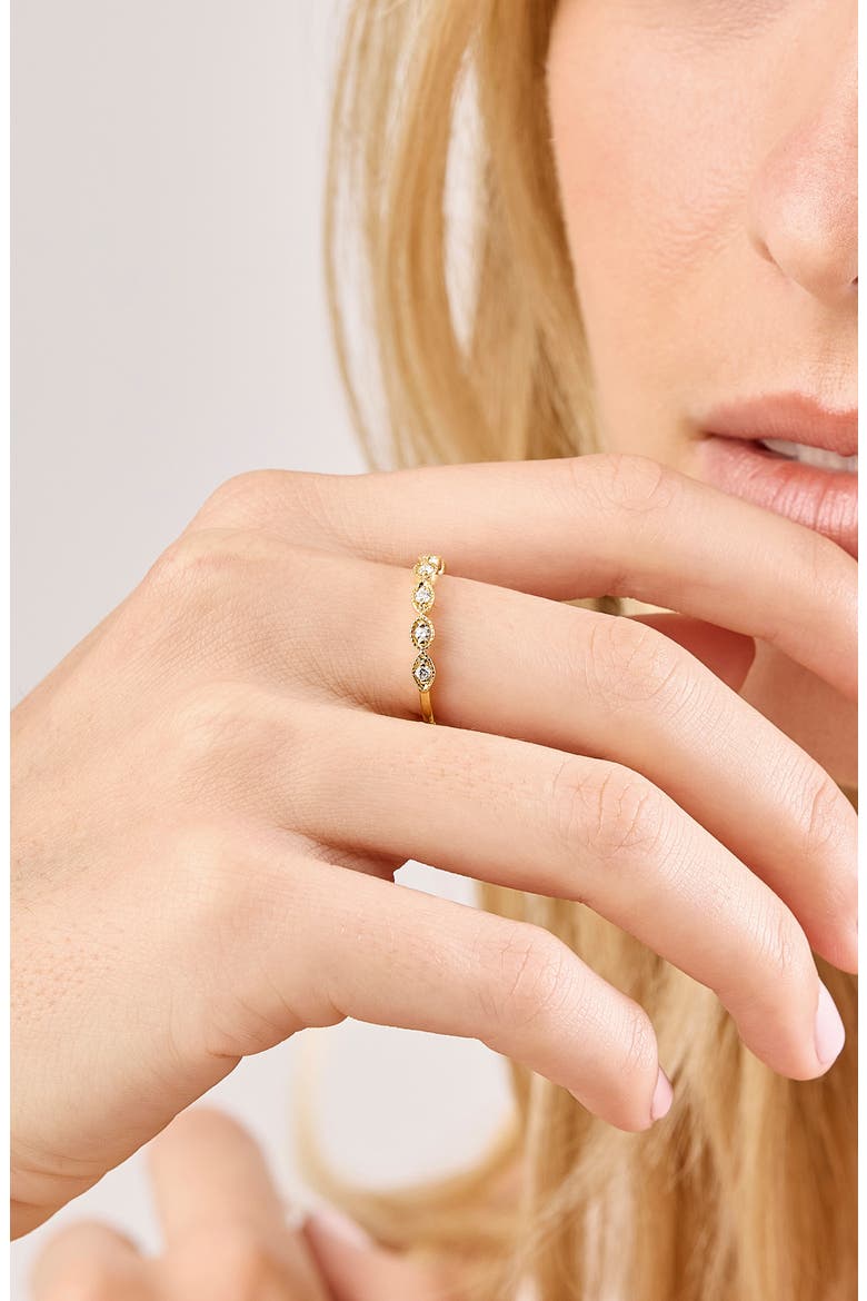 18K Gold Icon Diamond Stackable Ring (Online Trunk Show), Alternate, color, 18K YELLOW GOLD/ DIAMOND