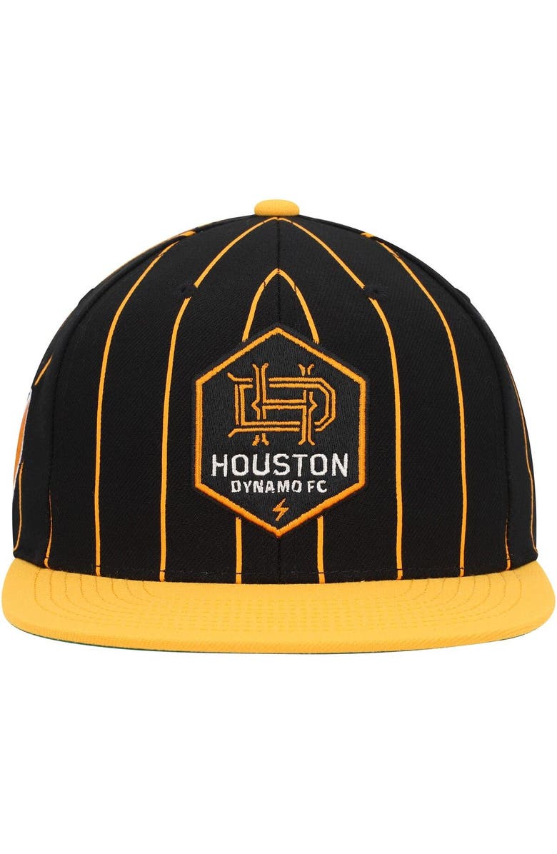 Mitchell & Ness Men's Mitchell & Ness Black Houston Dynamo FC Team Pin Snapback Hat, Alternate, color, Black