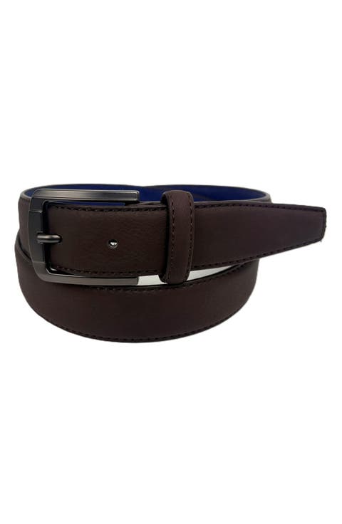 Gunmetal Buckle Leather Belt