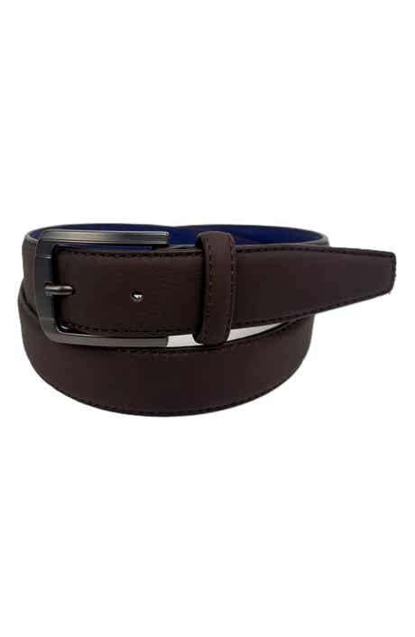 Gunmetal Buckle Leather Belt