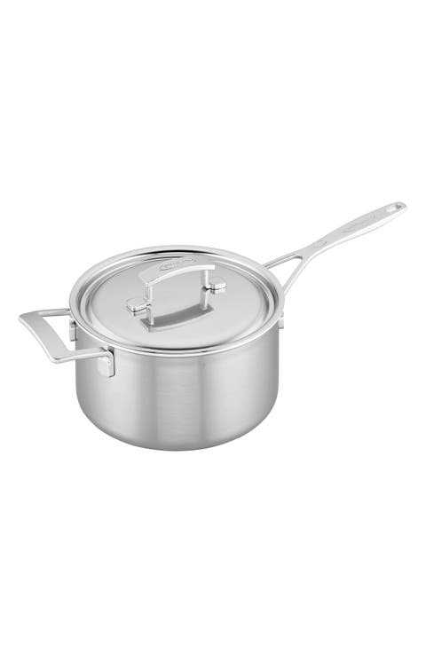 Industry 4-Quart 5-Ply Stainless Steel Saucepan