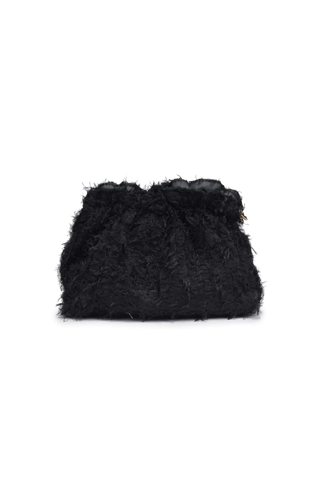 Fluffette Cosmetic & Travel Organizer Pouch, Alternate, color, Black Cream