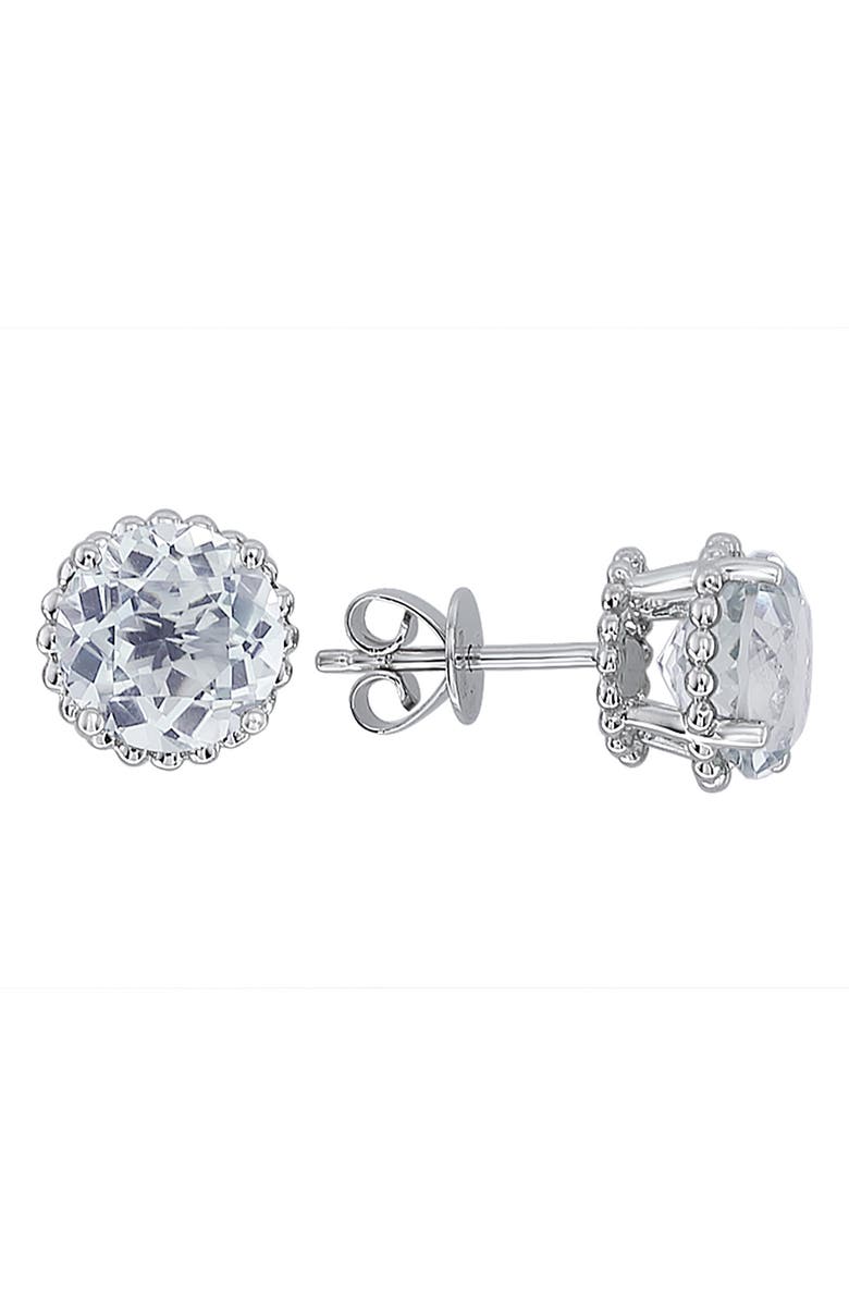 EFFY 14K White Gold White Topaz Stud Earrings, Main, color,