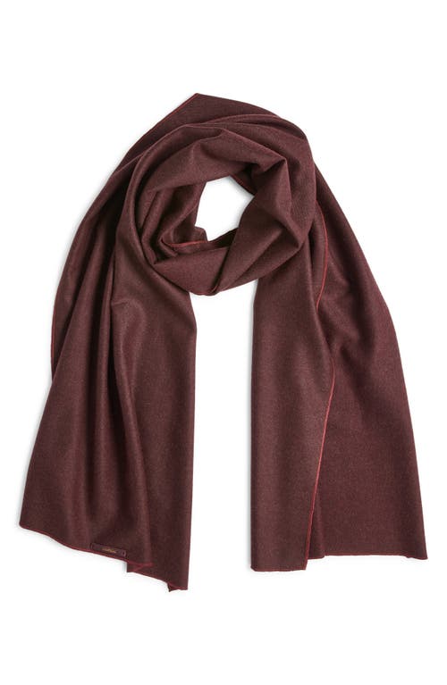 Clifton Wilson Solid Cashmere Scarf In Maroon