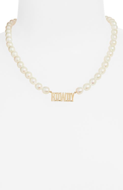 Established Rowdy Pearl Necklace In Neutral