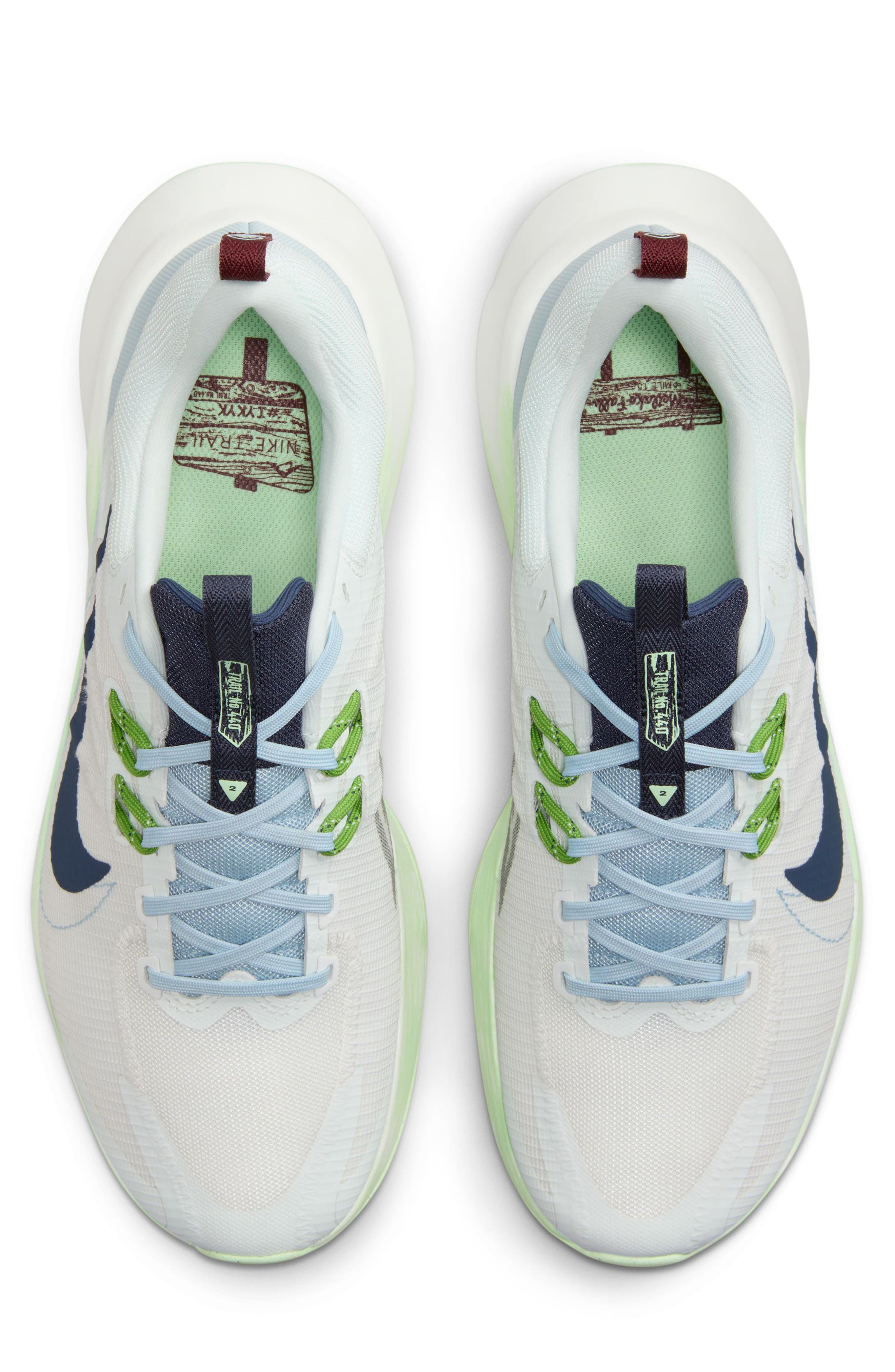 Nike Juniper Trail 2 Running Shoe, Alternate, color, Summit White/ Blue/ Green