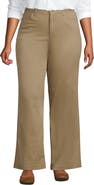 Lands' End Plus Size High Rise 5 Pocket Wide Leg Chino Pants