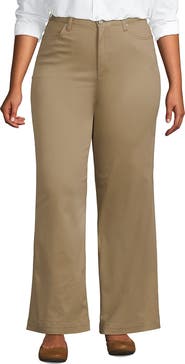 Lands' End High Rise 5 Pocket Wide Leg Chino Pants