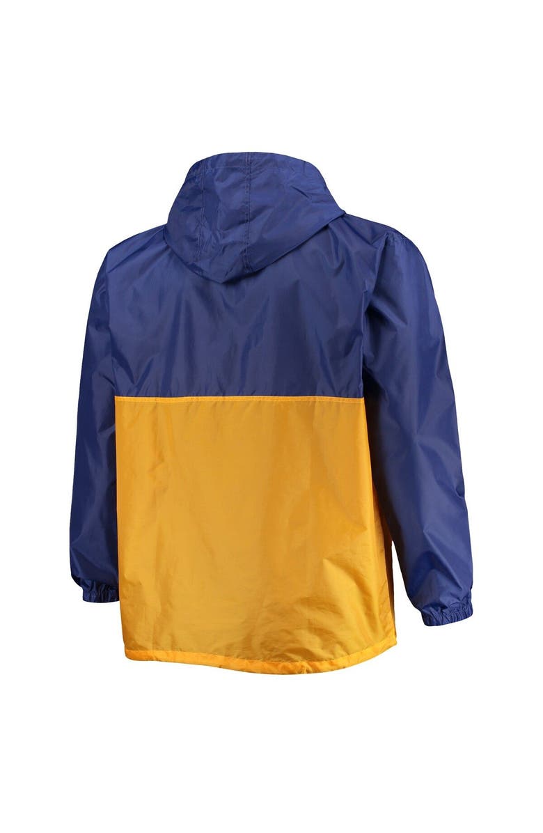 PROFILE Men's Blue St. Louis Blues Big & Tall Anorak Half-Zip Pullover Hoodie, Alternate, color, 